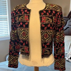 Vintage Marshall Field’s brand beaded jacket